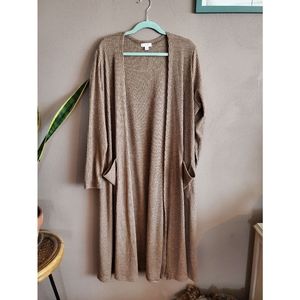 Lularoe Ribbed Tan Sarah Cardigan